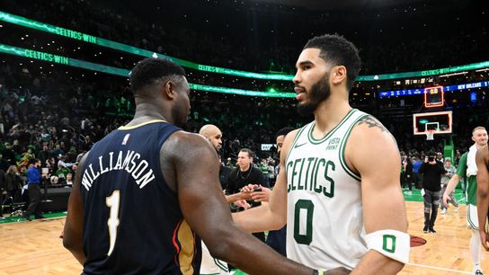 Coolbaugh: Zion Williamson, Jayson Tatum teaming up on Celtics makes sense — but not right now taken at TD Garden (Celtics)